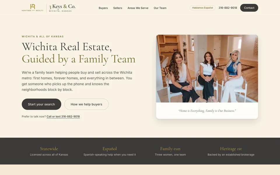 3 Keys & Co homepage