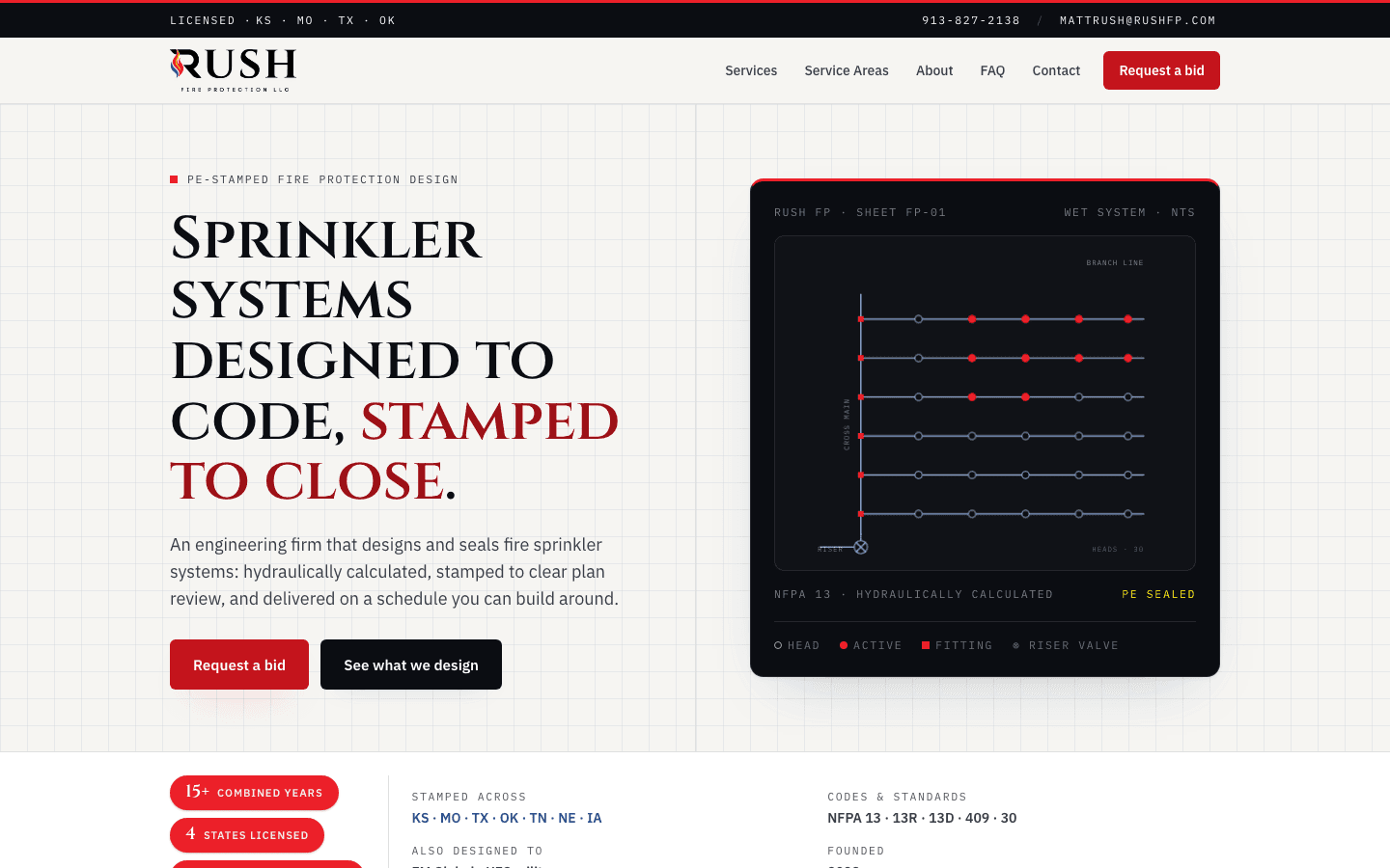 Rush Fire Protection homepage