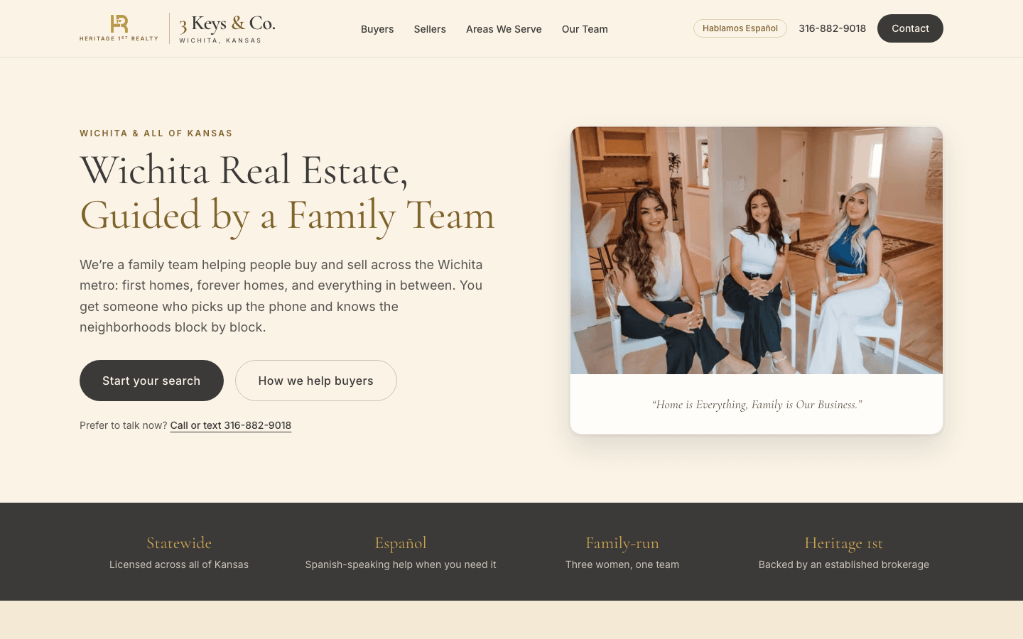 3 Keys & Co homepage